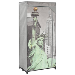 VIDAXL Garderobna omara New York 75x45x160 cm iz blaga