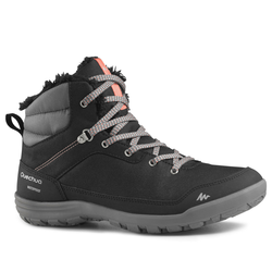 Cipele za planinarenje SH100 Warm MID vodootporne srednje visoke ženske