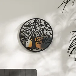 Ogledalo crno 40x2,5 cm željezno okruglo za unutarnju upotrebu