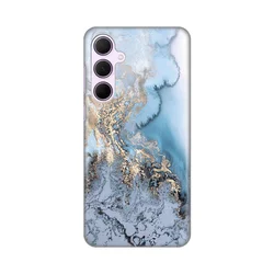 Maska za mobilni telefon Samsung Galaxy A35 5G BLUE GOLD MARBLE PRINT