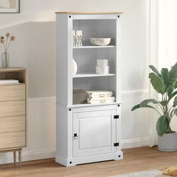 Highboard Bijelo 74 x 38 x 170 cm Čvrsto borovo drvo