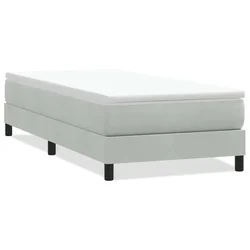 Vidaxl Box Spring Postelja brez vzmetnice Svetlo siva 80x210 cm žamet