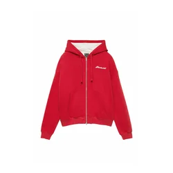 Pull&Bear Jopa na zadrgo rdeča/bela