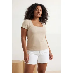 Trendyol Curve Ženska bluza Tbbss26Af00091, Bež