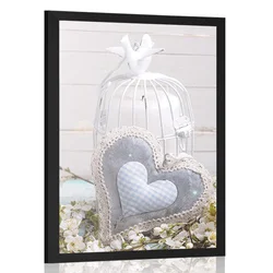 Plakat vintage srce in lucerne - 60x90 silver