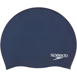 Speedo plain moulded silicone swimming cap dark violet