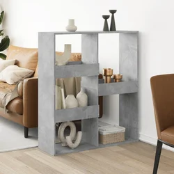 Sobna pregrada boja betona 100x33x115 cm konstruirano drvo