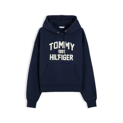 TOMMY HILFIGER Majica Varsity kremna/mornarska