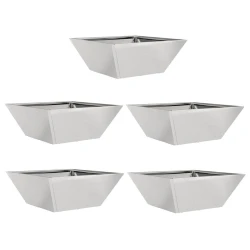 Vrtna saksija 5 pcs Srebrno 40 x 40 x 15 cm Nehrđajući čelik