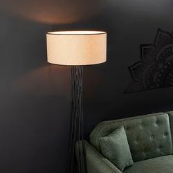 Opviq Podna lampa Tall-13473, 175 cm, E27, 200 cm Kabl, Crna