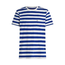 TOMMY HILFIGER Majica ESSENTIAL temno modra/bela