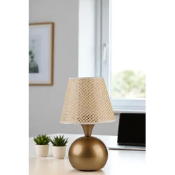 Opviq Stona lampa Oliver, Bež-zlatne boje