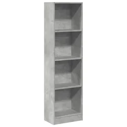 Regal za knjige boja betona 40x24x143 cm konstruirano drvo