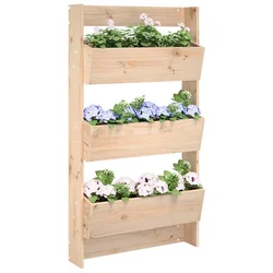 Zidna sadilica s 3 razine 60 x 18,5 x 110 cm masivna borovina