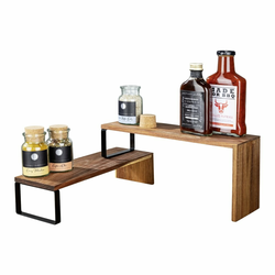 WENKO 55097100-Polica BLACK OUTDOOR KITCHEN 36x16 cm braon/crna