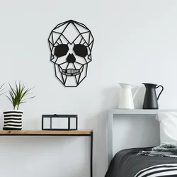 Atelier Del Sofa Zidna dekoracija Skull, 35x50 cm, 1.5 mm, Crna