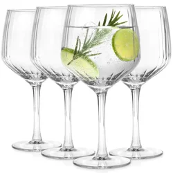 shumee 4x kozarci za gin, aperol, koktajl in vodo, velik set kozarcev 580 ml