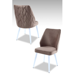 Hanah Home Set stolica Pufi, 48x90x43 cm, 2 komada, Crno-smeđe