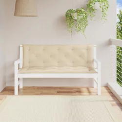 Jastuk za vrtnu klupu bež 150 x (50 + 50) x 7 cm tkanina Oxford