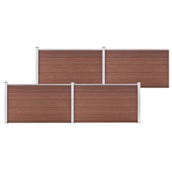 Vidaxl Vrtna ograja WPC 699x106 cm rjava