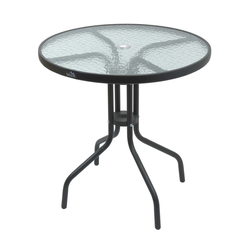Vrtni sto prečnika 70 cm, crne boje