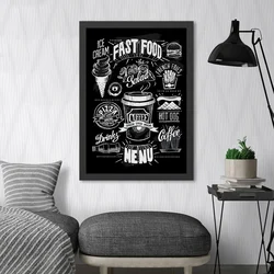 Wallity Uramljena slika Fast Food, 40x55 cm