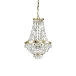 Ideal Lux - LED kristalni luster na lancu CAESAR 6xG9/3W/230V prečnik 38 cm zlatni