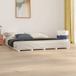 Okvir za krevet od borovine bijeli 180x200 cm