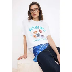 Trendyol Milla Ženska majica TWOSS26TS00179, Bela