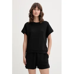 BOSS loungewear kratka ženska majica z lyocellom BB TEXTURE_Top
