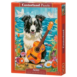 Castorland Puzzle Collie, kitara in morje 500 kosov