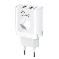 KONFULON Kućni punjač JK72, 2xUSB, 2.4A,12W, sa micro USB kablom beli
