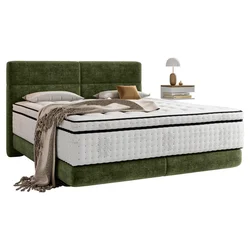 Esposa POSTELJA BOXSPRING 180 cm x 200 cm , tekstil olivno zelena