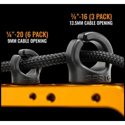 Sprig Pink Big Cable Management Device za luknje z navojem 3/8-16 (3-pack)