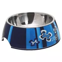 Rogz 2 u 1 Bubble Bowlz posuda, Indigo Bones - L