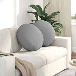 Jastučići za sjedenje 2 pcs Oblačnosiva O50 x 19 cm tkanina