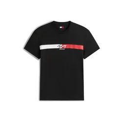 Tommy Jeans Majica rdeča/črna/bela