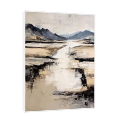 Canvas Slika na platnu Tiha reka 60x80cm, Sa ramom, Beli