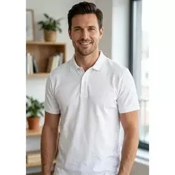 Ready Muška Majica sa Kragnom - Bela ( S, M, L, XL, XXL, XXXL )