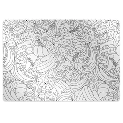 Decormat Zaščitna podloga za stol Doodle pattern 120x90 cm 2 cm