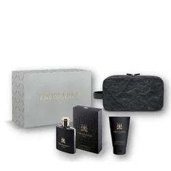 Trussardi Muški set Uomo Edt, 100 ml + Gel za tuširanje, 100 ml + Neseser, Crni