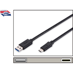 USB kabel USB 3.0 A/m  USB 3.1 C/m , 1m