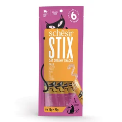 SCHESIR Poslastica za mačke Stix Creamy, Piletina, 6x15g