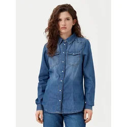 ONLY Jeans srajca Alexa 15315185 Modra Regular Fit