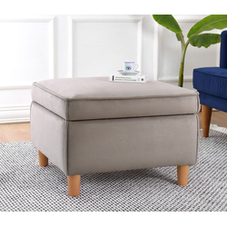 Atelier del Sofa Tabure Roscen, 63x43x63cm, Svetlosivi