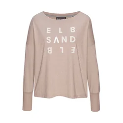 Elbsand Majica svetlo rjava / bela