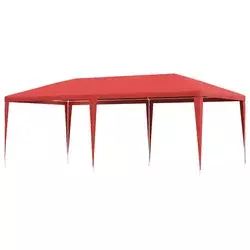 Šator za zabave Crvena 600 x 300 x 255 cm PE i čelik