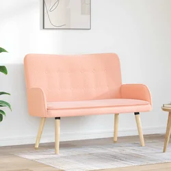 Sofa za dvije osobe Ružičasta 115 x 61 x 87 cm Bouclé