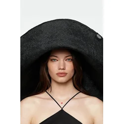 RUSLAN BAGINSKIY klobuk s širokim robom ženski pleten Foldable Hat
