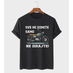 MAFIMI Majica Sve mi uzmite samo motor ne dirajte, Crna